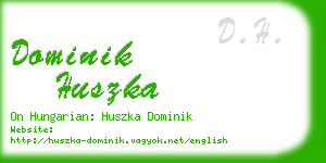 dominik huszka business card